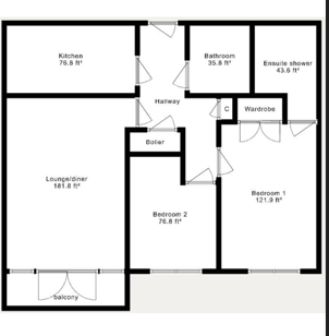 Floorplan of Griffin Court, Black Eagle Drive, Kent, London, DA11 9AH